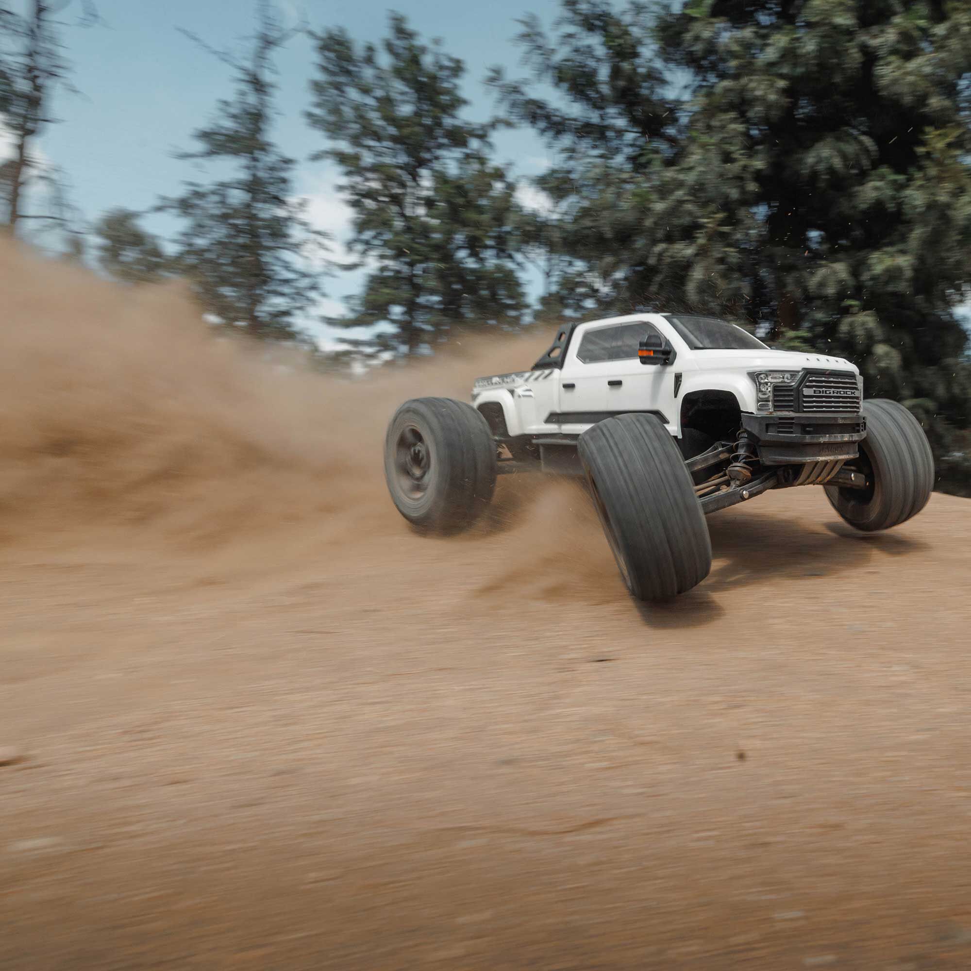 ARRMA 1/7 BIG ROCK 6S 4X4 RTR Brushless Monster Truck, White | ARRMA