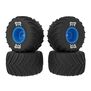 ARRMA dBoots Chevron Mounted Tire Set Glued, Blue (2 Pairs): GROM