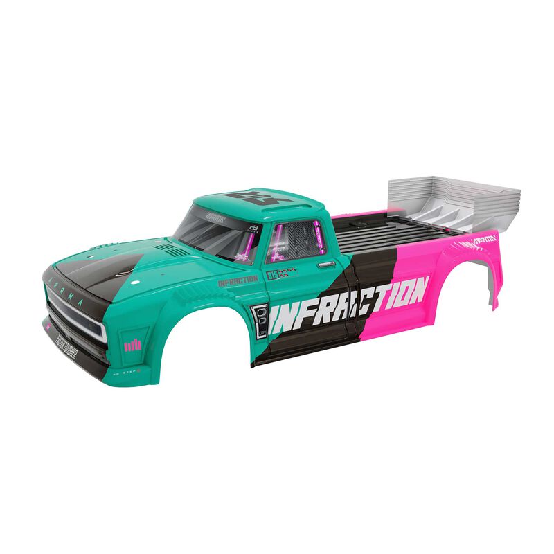 INFRACTION 4X4 Al-Road 3S BLX Painted Decaled Trimmed Body (Teal/Pink)