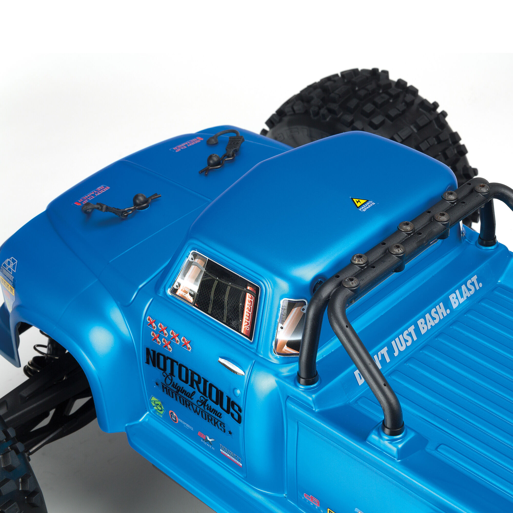 1 8 NOTORIOUS 6S 4X4 RTR Brushless Stunt Truck Blue ARRMA