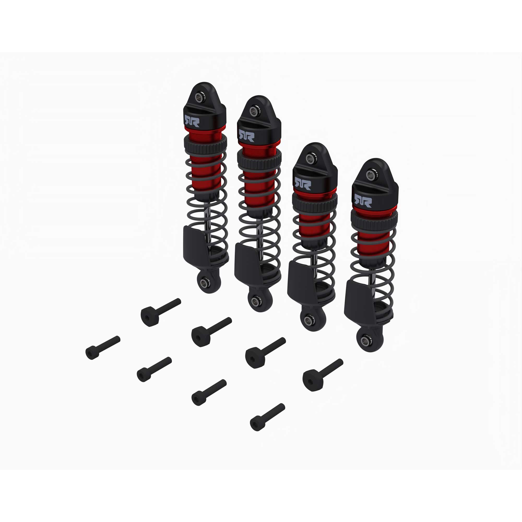 ARRMA Shock Set, Front/Rear Assembled, 700 cSt Oil, Red (4Pcs