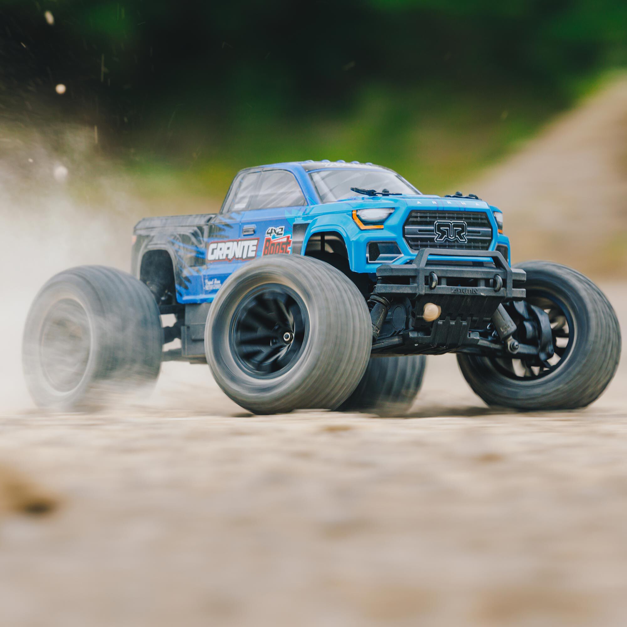 1/10 GRANITE BOOST 2WD RTR Brushed Monster Truck, Blue/Black | ARRMA
