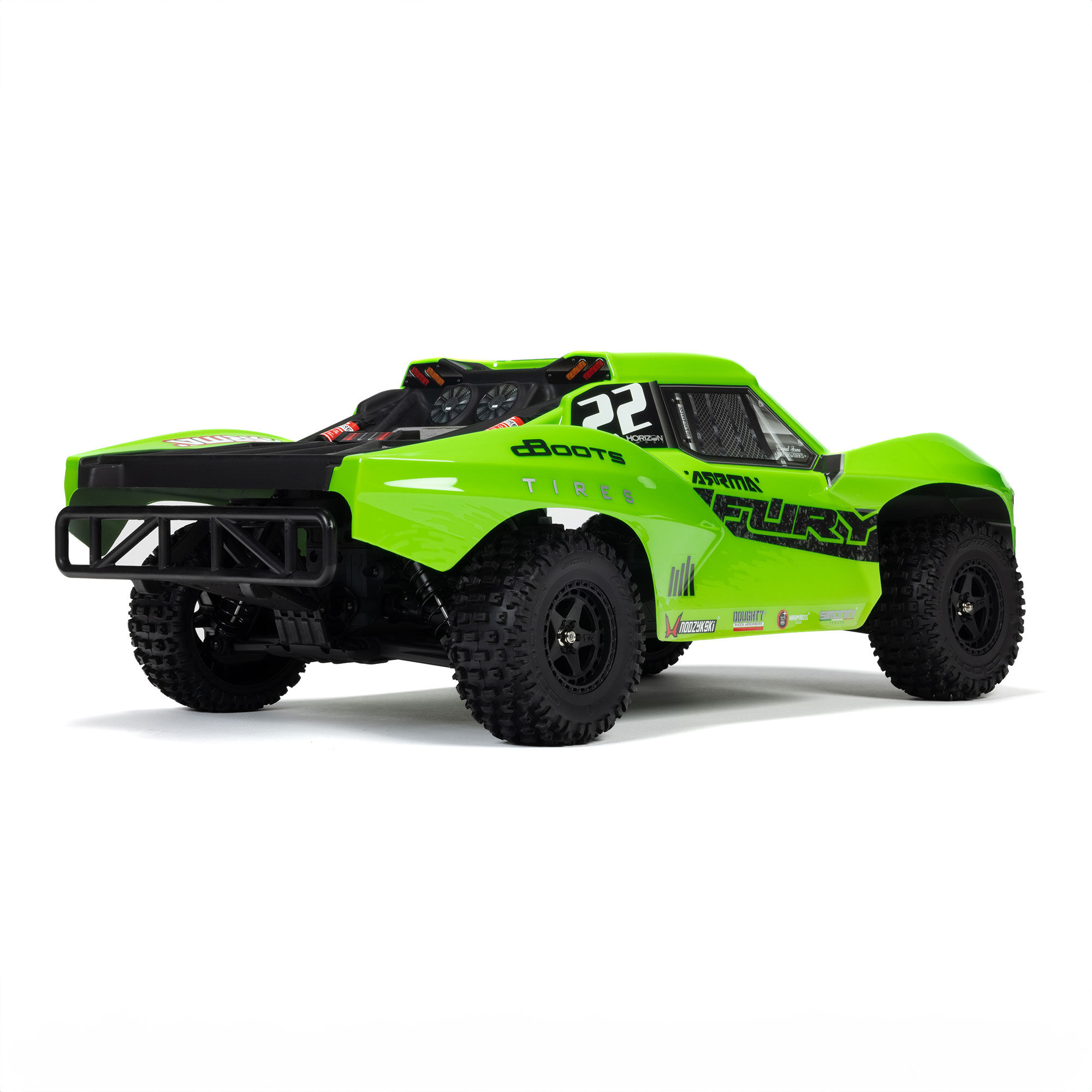 1 10 FURY 2WD RTR Brushed Short Course Truck Green ARRMA