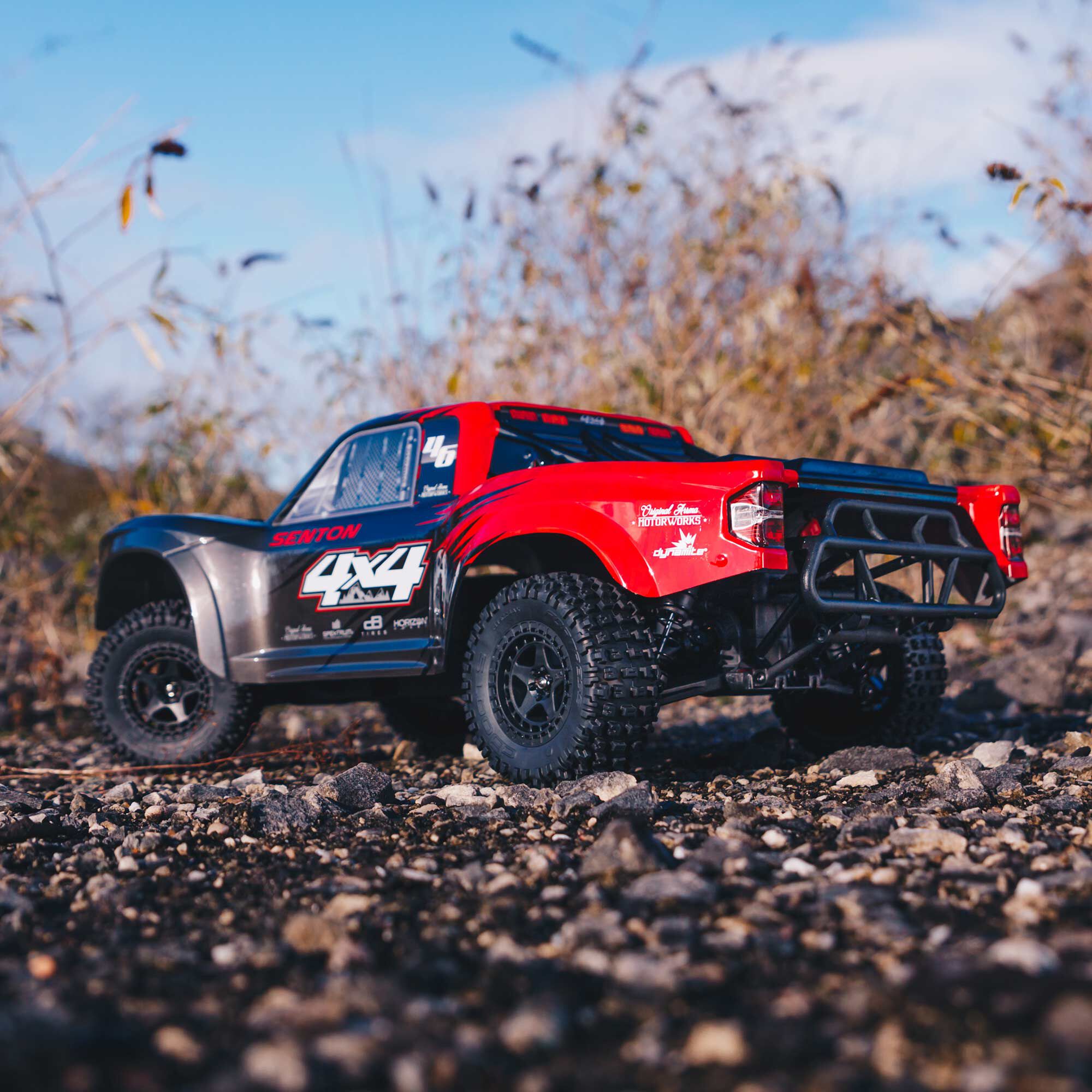 1 10 SENTON 4X4 RTR Brushed Short Course Truck Battery Charger Included Red ARRMA