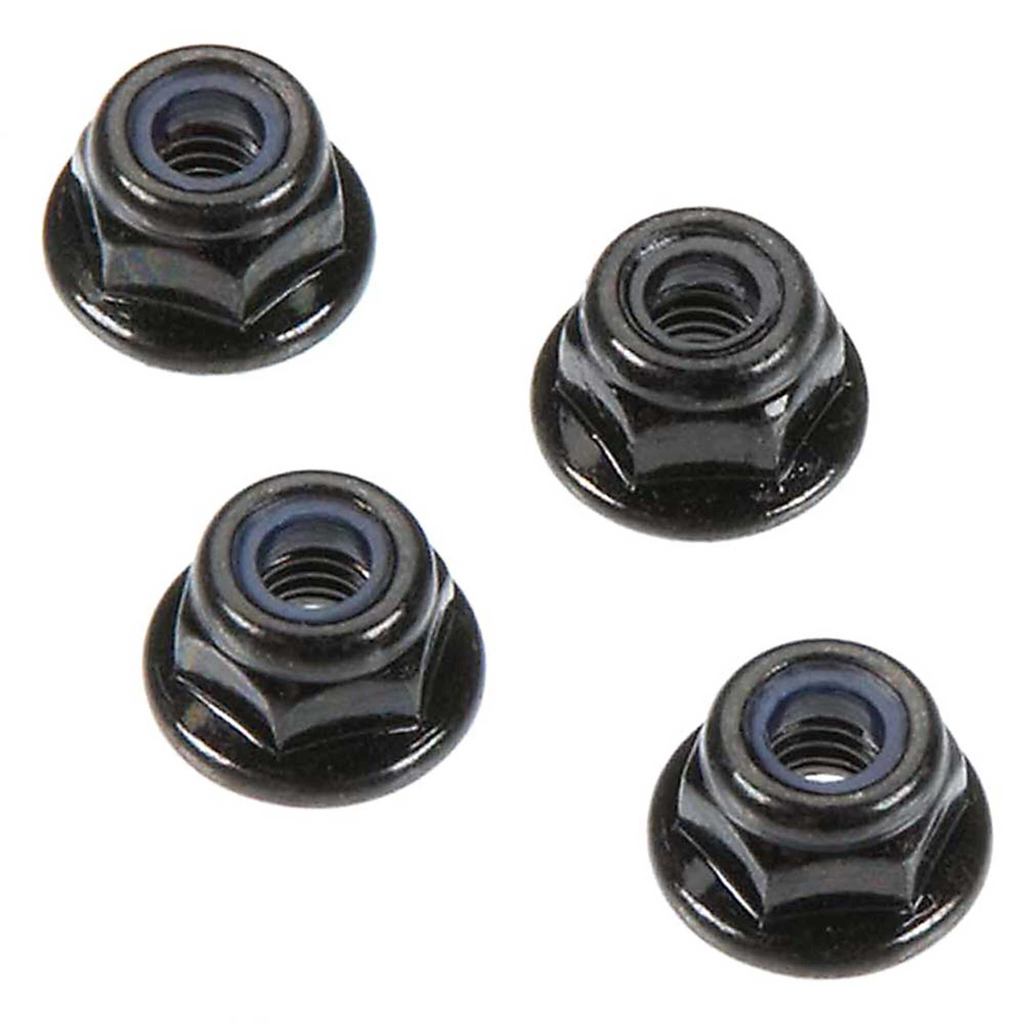 Gold GDOOL 8PCS Flange M4 Lock Nuts Serrated Nylon Self-Tightening Aluminum M4 Wheel Hardware for Axial HPI TLR ECX Model RC Car Vehicles Upgraded Replacement Parts 