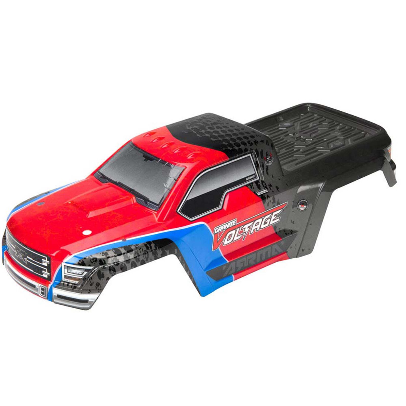 1/10 Painted Body with Decals, Red/Black: GRANITE VOLTAGE