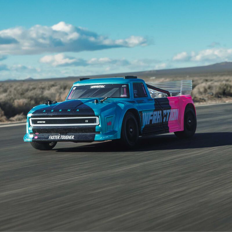 [���ܼ�] ARA4315V4T3 [ARRMA] 1/8 INFRACTION 223S DSC 4X4 RTR Brushless All-Road Street Bash , Teal/Pink