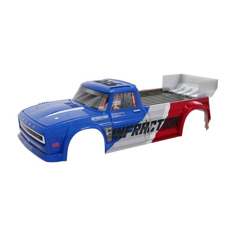INFRACTION 4X4 All-Road 3S BLX Painted Decaled Trimmed Body, Blue/Red