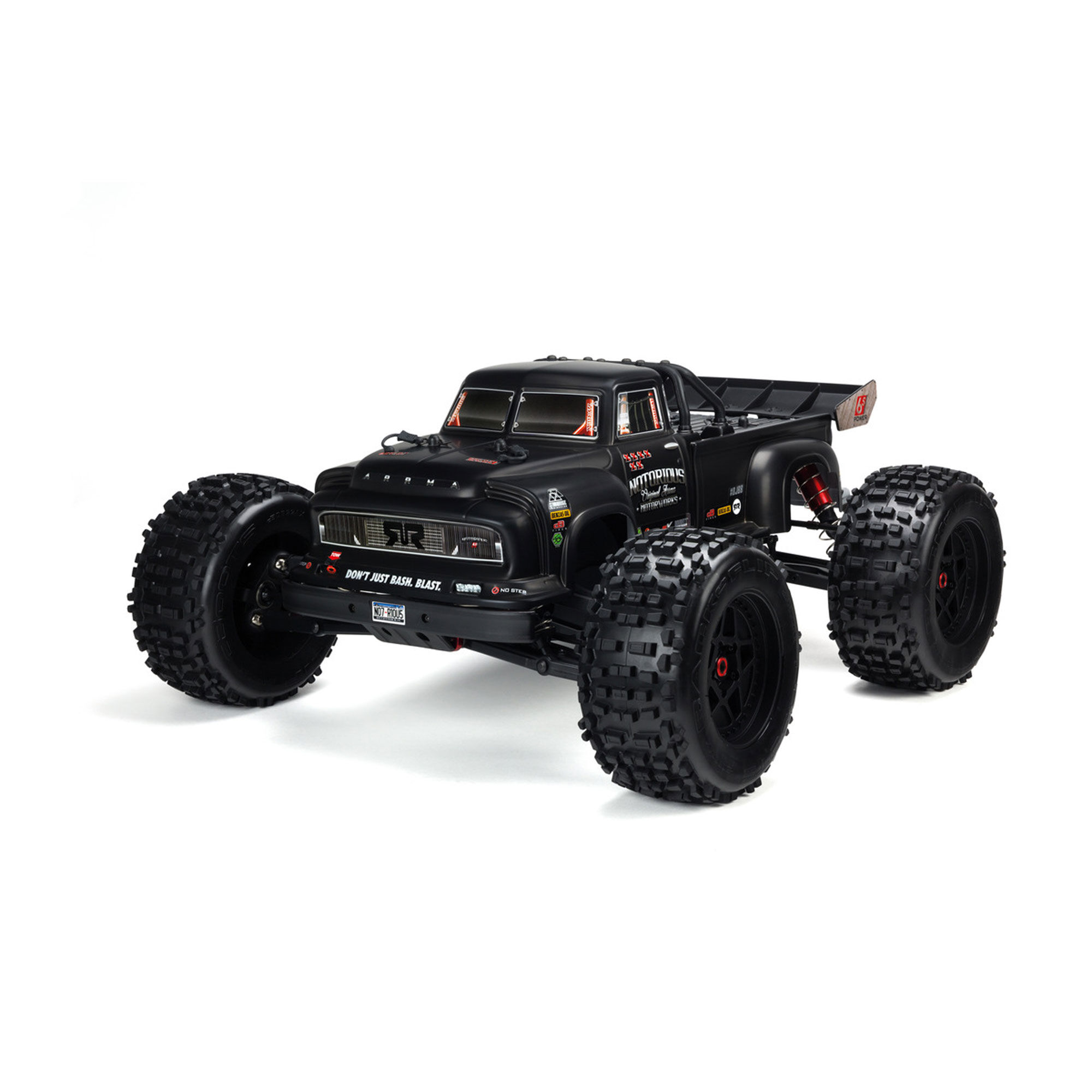 1/8 Painted Body, Black Real Steel: NOTORIOUS 6S BLX | ARRMA