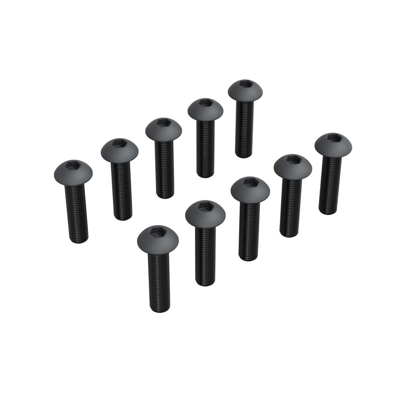 M2.5x12mm Button Head Screw With M3 Head (10)