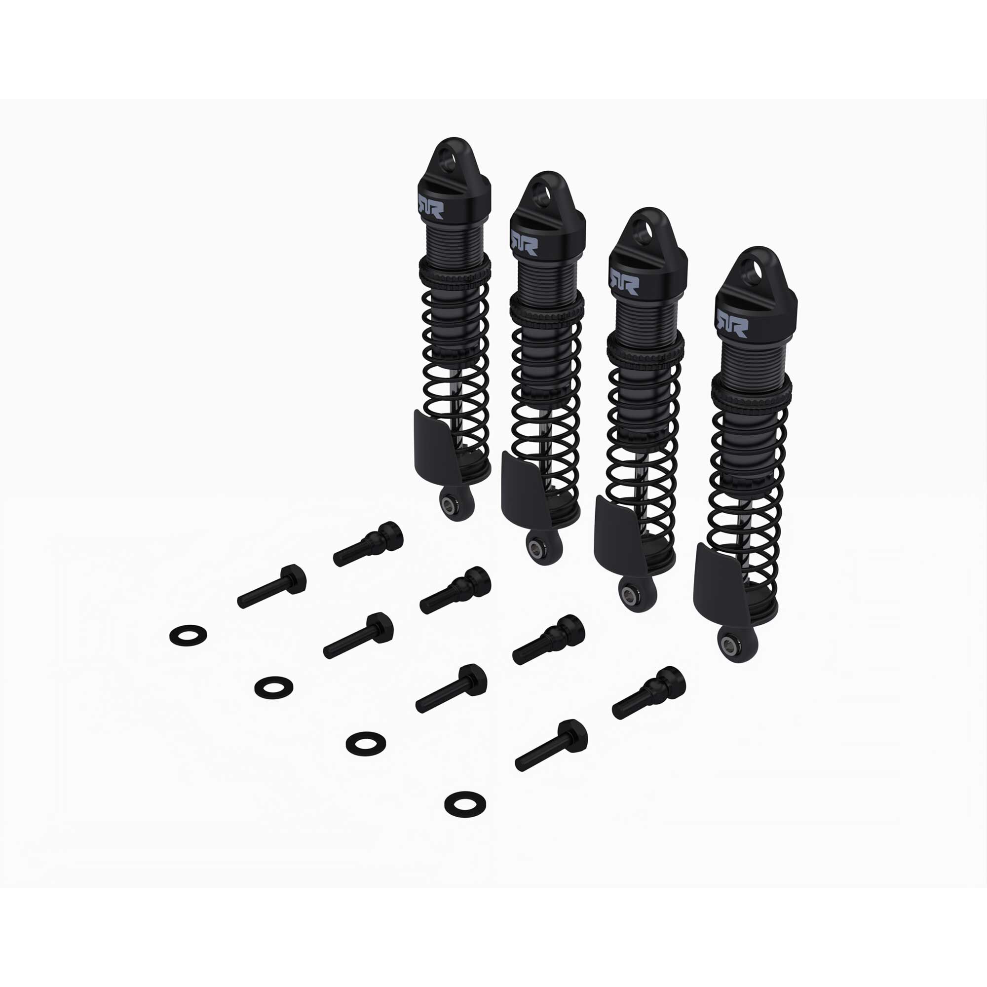 Aluminum Shock Set, 71mm Length, 500 cSt Oil (4pcs): GROM | ARRMA