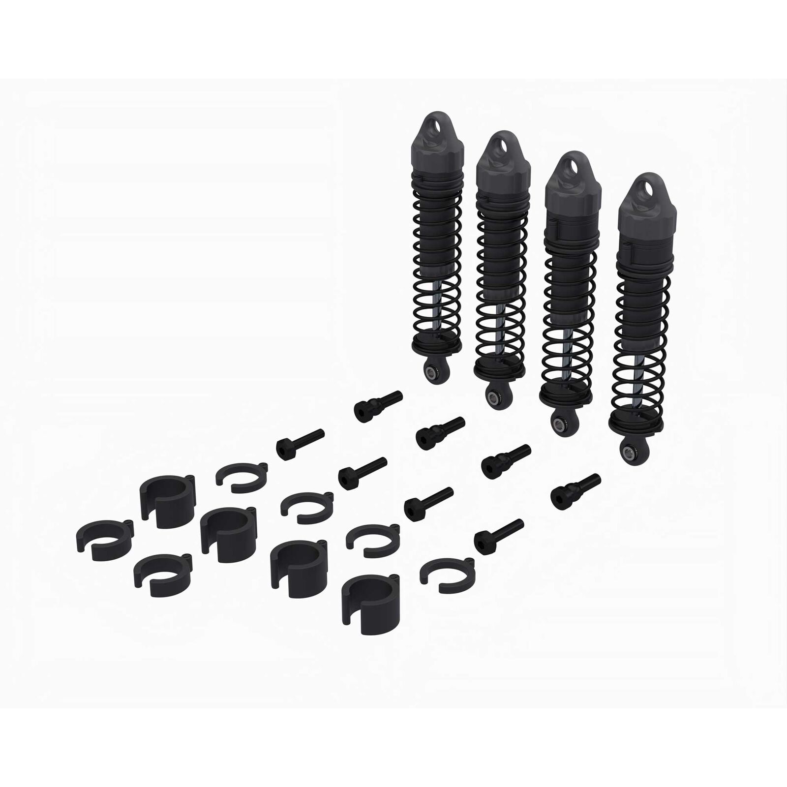 Shock Set, 71mm Length, 500cSt Oil (4): GROM