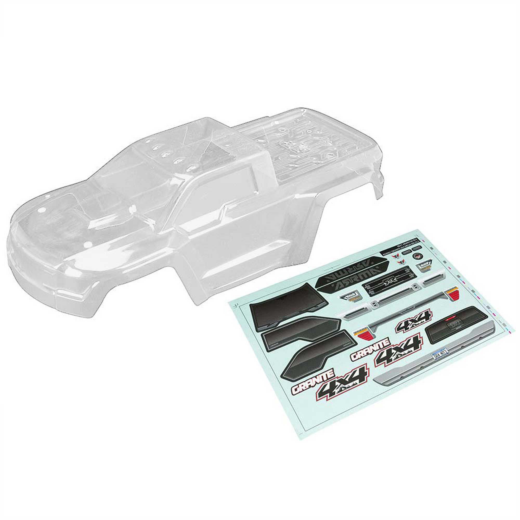 Decals, Clear: GRANITE 4x4 | ARRMA