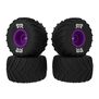 dBoots Chevron MT Tire Set Glued, Purple (2 Pairs): GROM