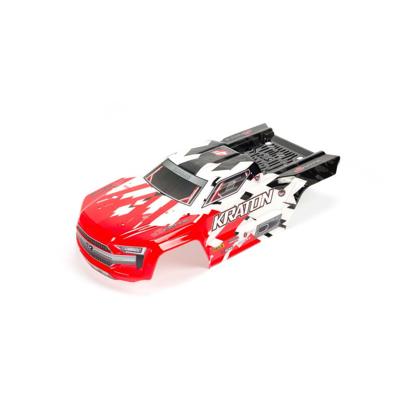 1/10 Painted Trimmed Body with Decals, Red: KRATON 4X4 BLX
