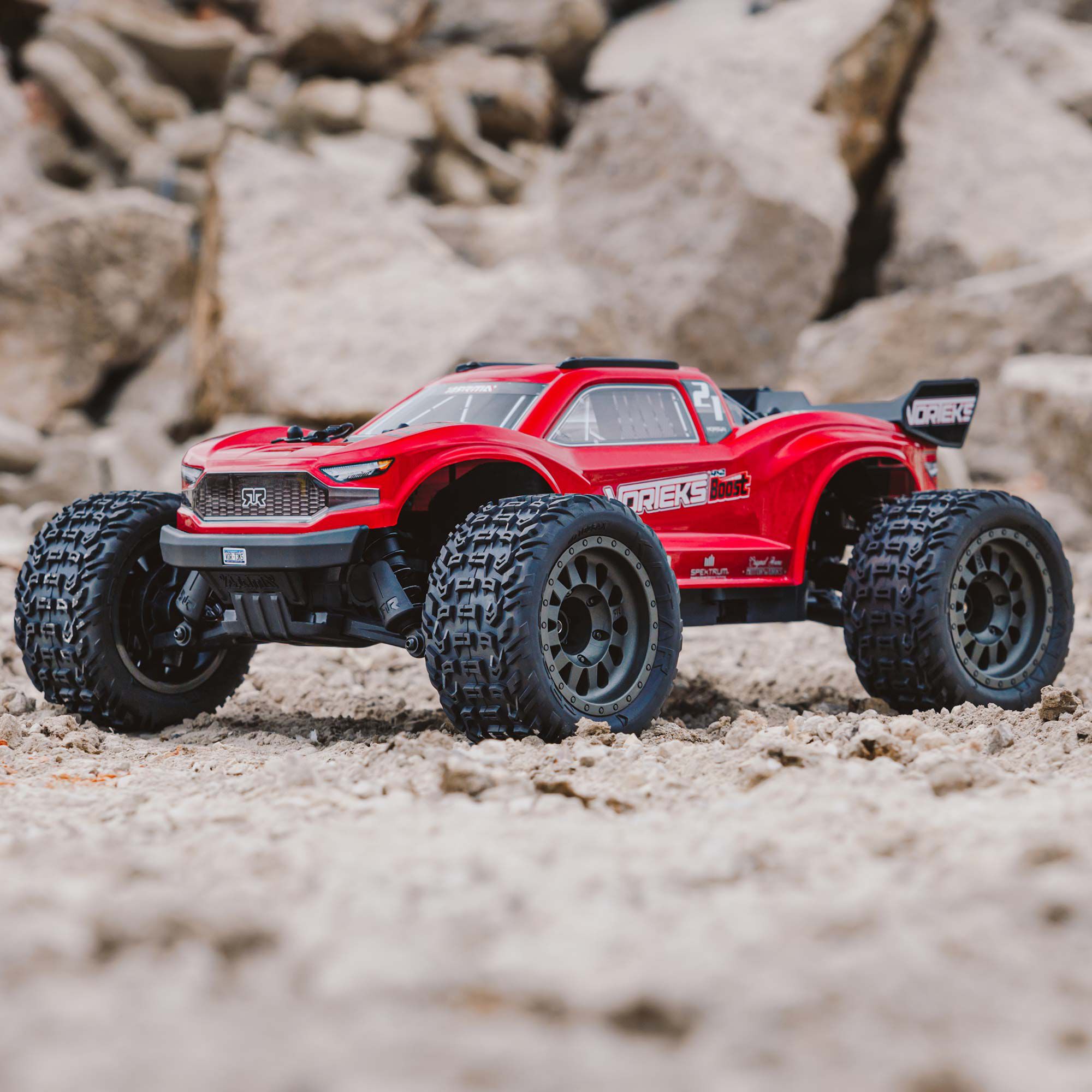 1/10 VORTEKS BOOST 2WD RTR Brushed Stadium Truck, Red | ARRMA
