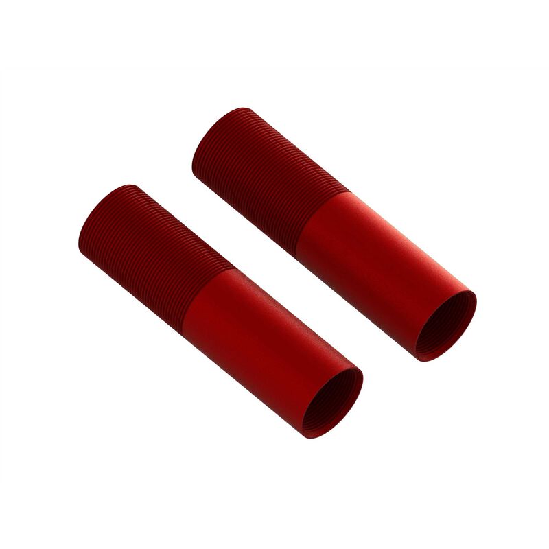 Aluminum Shock Body, 24x88mm (Red) (2)