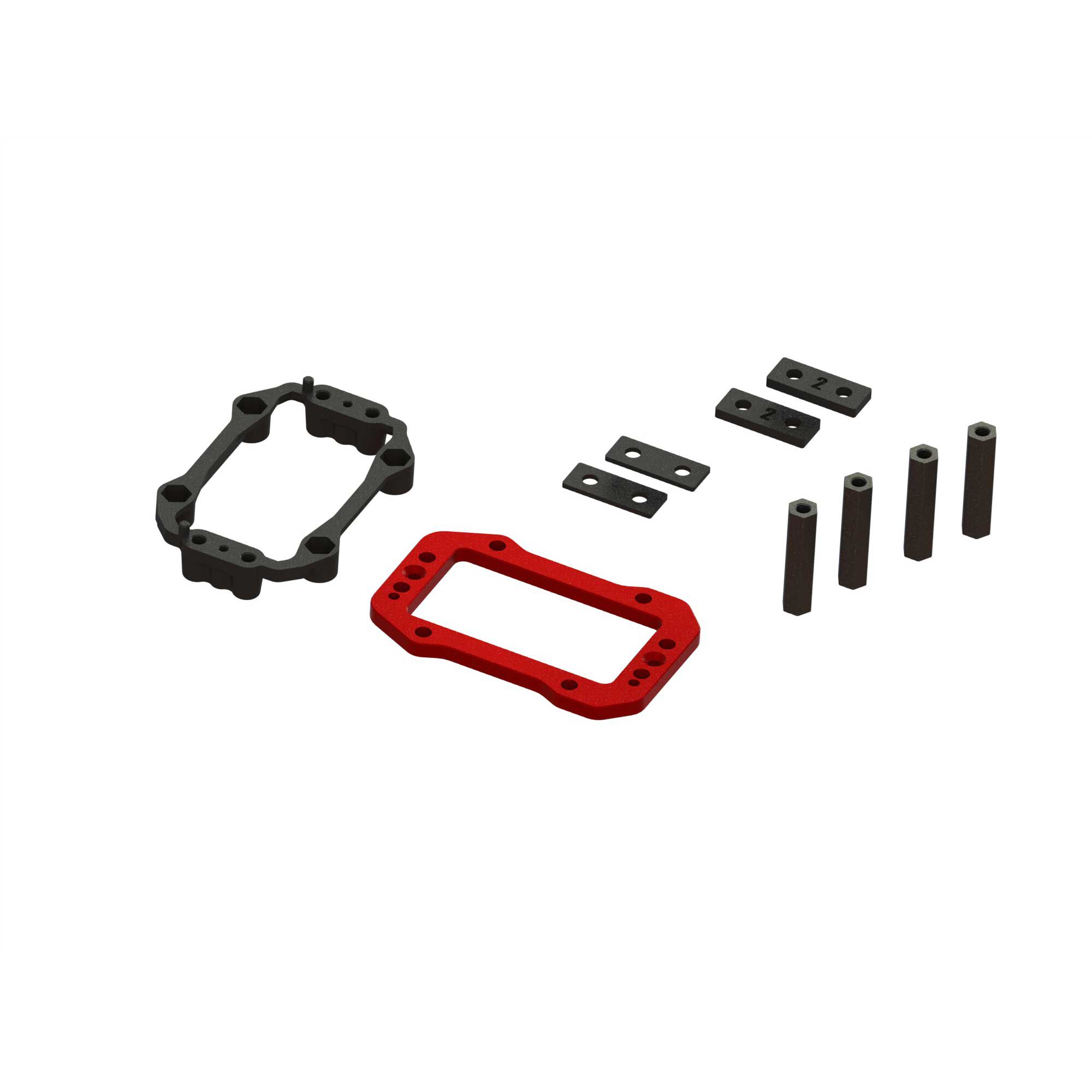 Outcast BLX Red Talion BLX GLOBACT Aluminum Steering Servo Mount with Mounting Screws Upgrade Parts for 1/8 ARRMA Kraton BLX Typhon BLX Replace AR320193 Senton BLX 