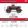 1/10 QUAKE 223S DSC 2WD RTR Brushless Monster Truck, Red