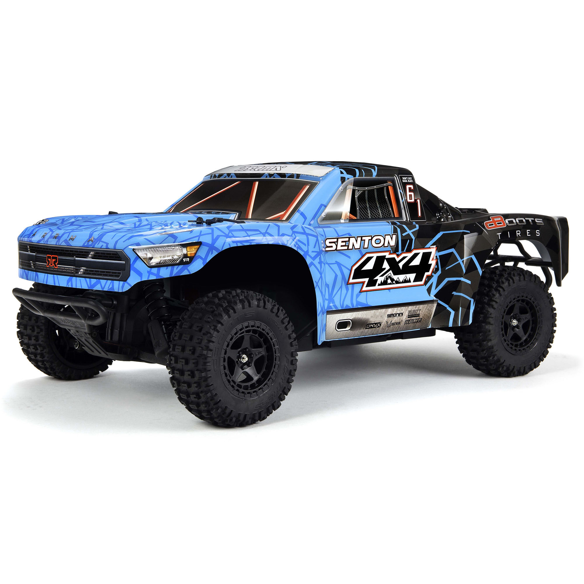 1 10 SENTON 4X4 RTR Brushed Short Course Truck Battery Charger Included Blue Black ARRMA