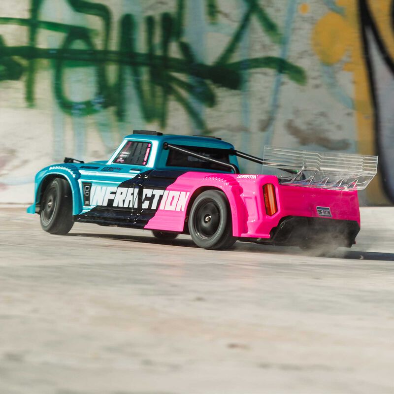 [���ܼ�] ARA4315V4T3 [ARRMA] 1/8 INFRACTION 223S DSC 4X4 RTR Brushless All-Road Street Bash , Teal/Pink