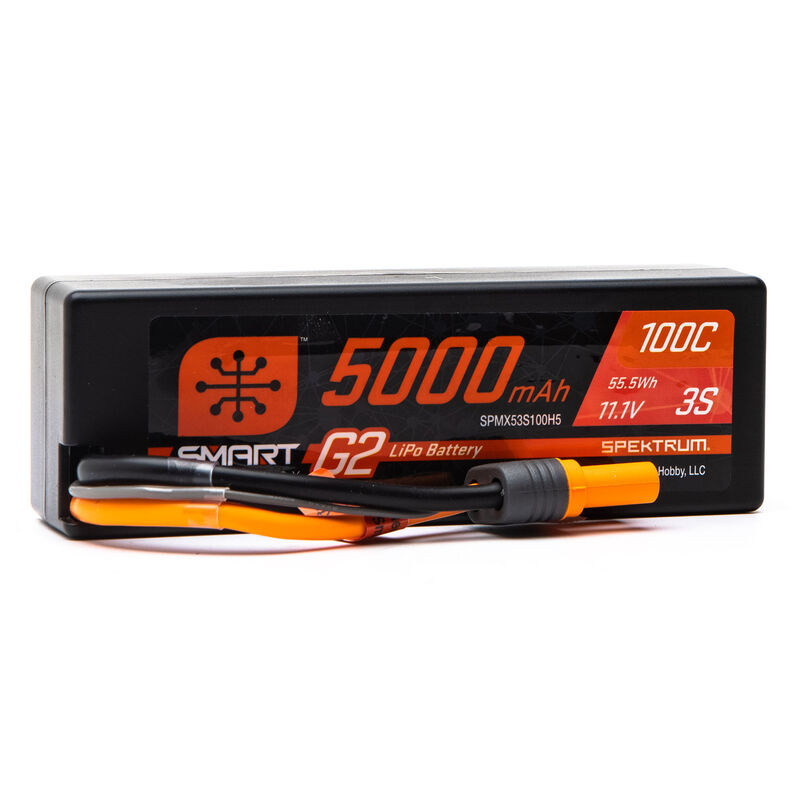 11.1V 5000mAh 3S 100C Smart G2 Hardcase LiPo Battery: IC5