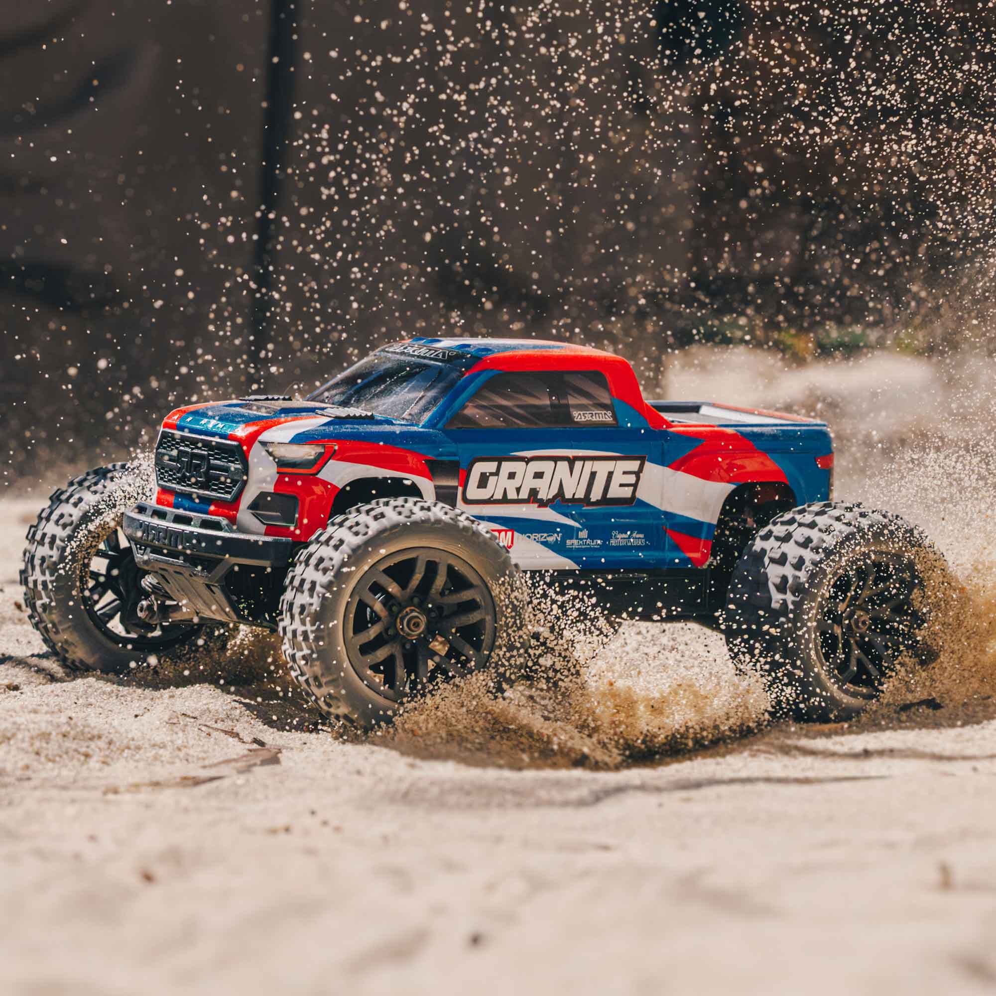 1 18 GRANITE GROM 4X4 RTR Brushed Monster Truck Battery Charger Included Blue ARRMA