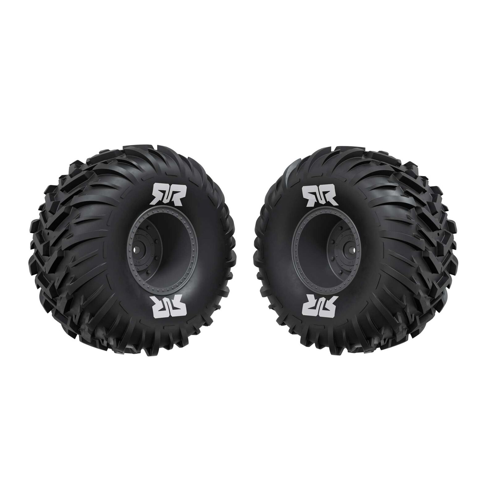 dBoots Cut Chevron MT Tire Set Glued, Gun metal
