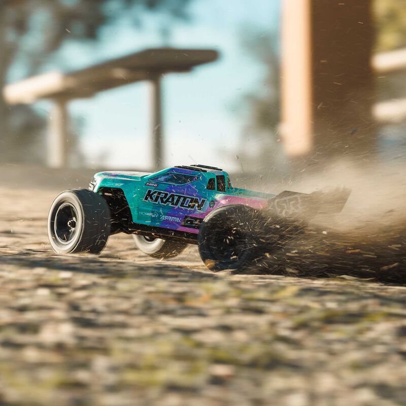 1/16 MINI KRATON 3S DSC 4X4 RTR Brushless Speed Truck (Battery & Charger Included), Teal/Pink