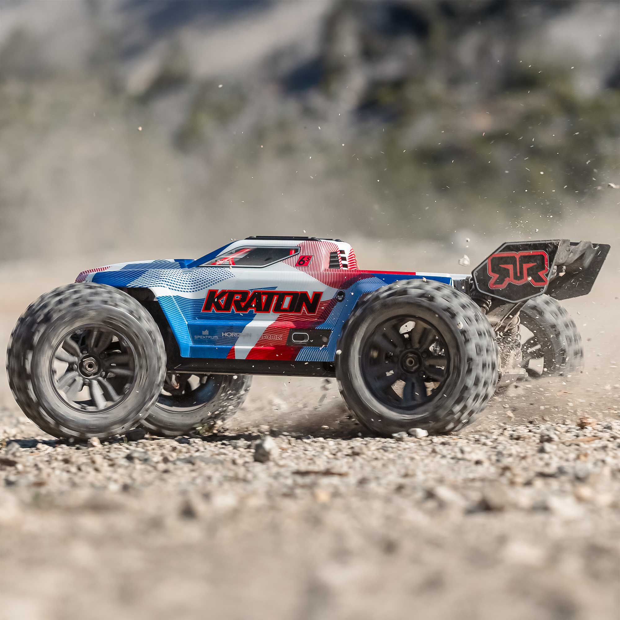 1/8 KRATON 4X4 6S BLX BRUSHLESS V6 SPEED TRUCK RTR (Blue/Red) | ARRMA