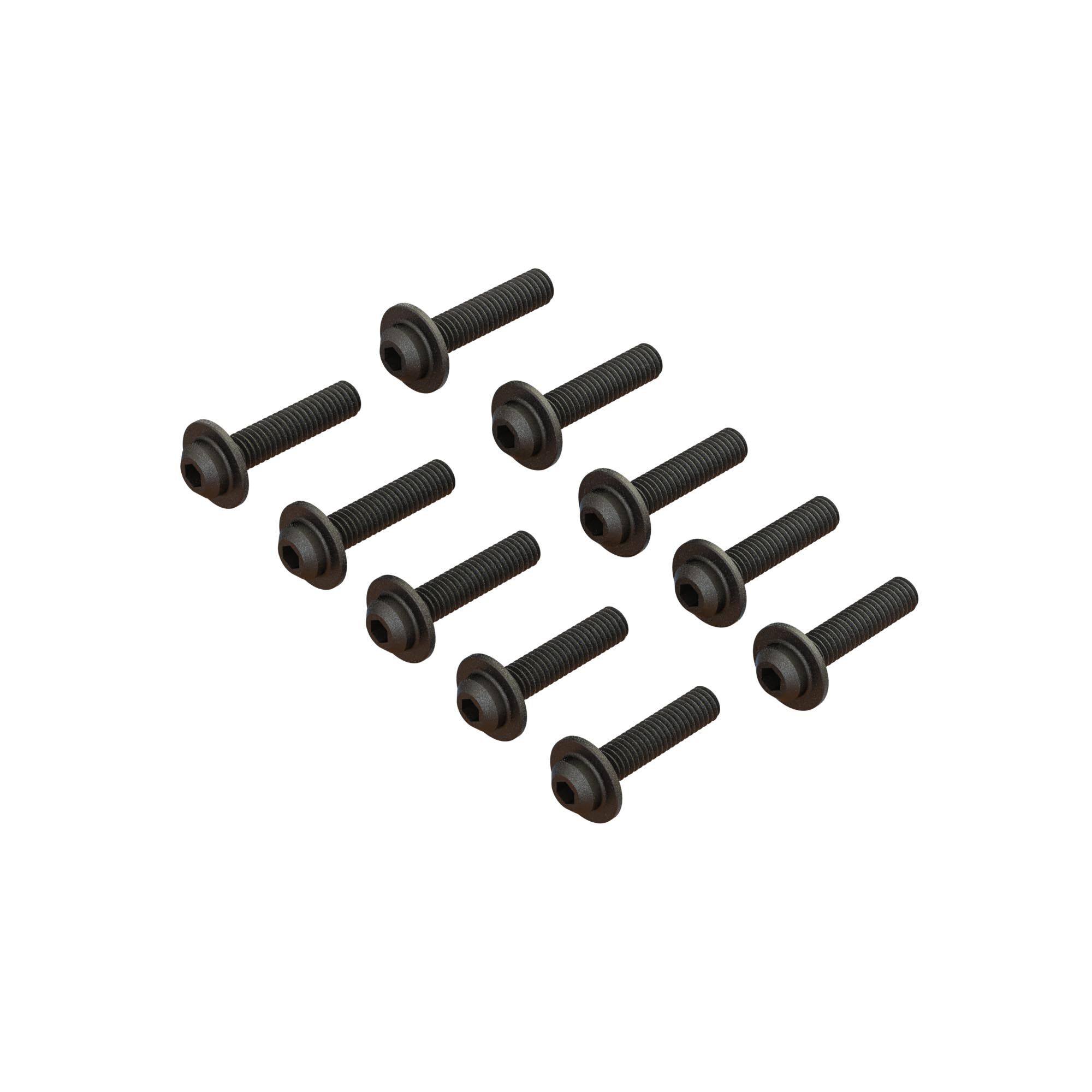BUTTON HEAD SCREW FLANGED M4x18mm V2 | ARRMA