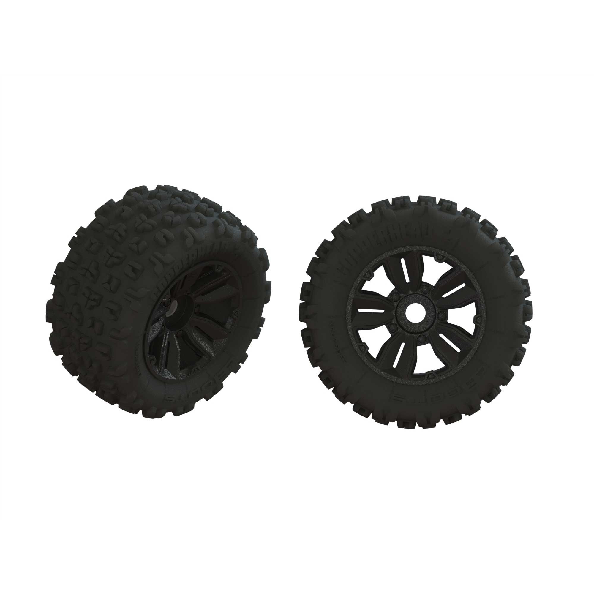 2 17mm Hex Arrma ARA550062 1/7 dBoots Hoons Front 100 Pre-Mounted Belted Tires 