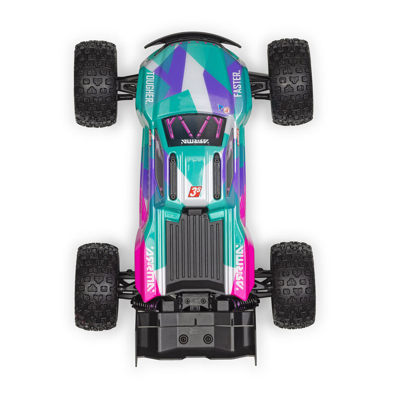 1/16 MINI KRATON 3S DSC 4X4 RTR Brushless Speed Truck (Battery & Charger Included), Teal/Pink