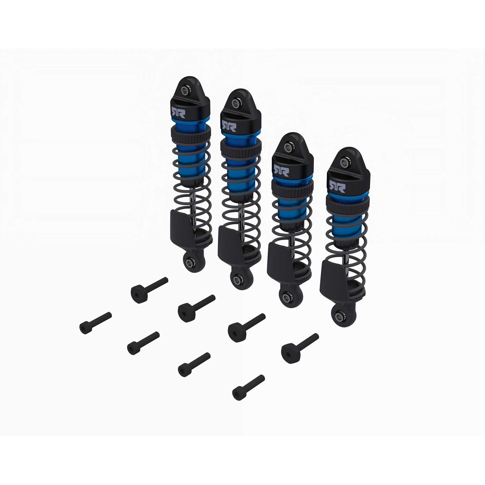 Shock Set, Front/Rear Assembled, TBC cSt Oil, Blue (4Pcs): MINI