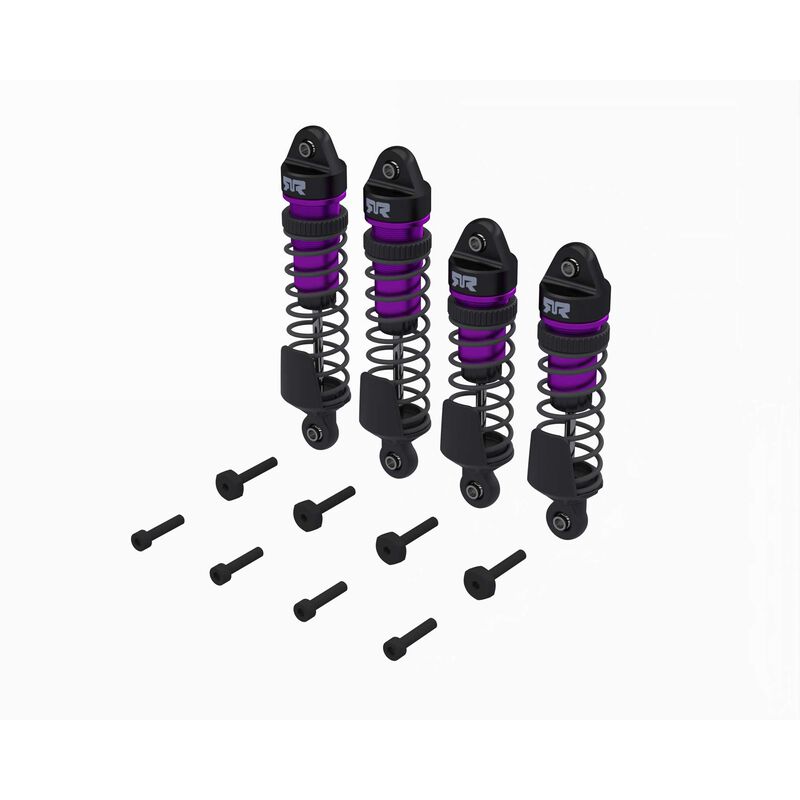 Shock Set, Front/Rear Assembled, TBC cSt Oil, Purple (4Pcs): MINI