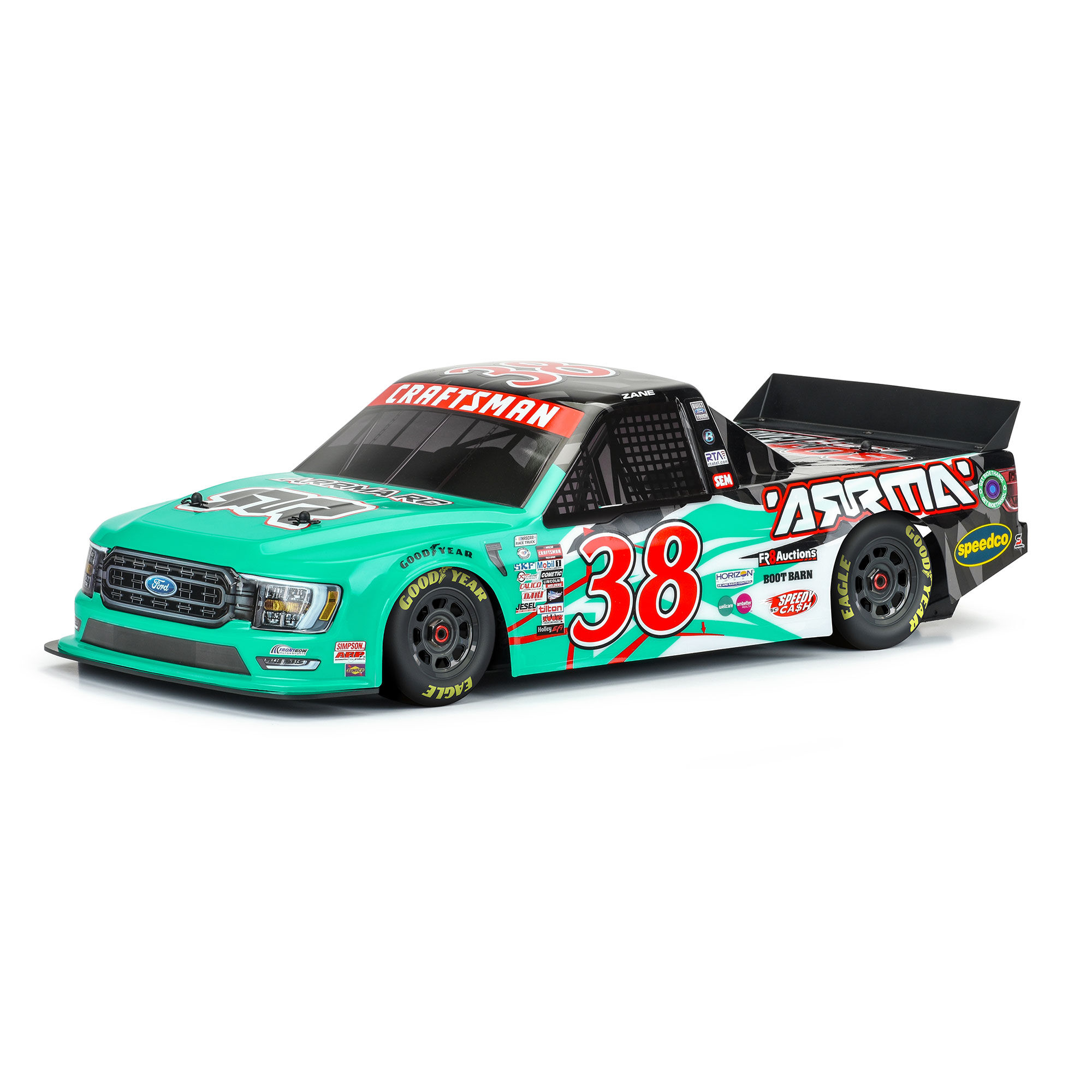 1 7 2023 NASCAR Ford F 150 No.38 Truck LE Body Teal Infraction