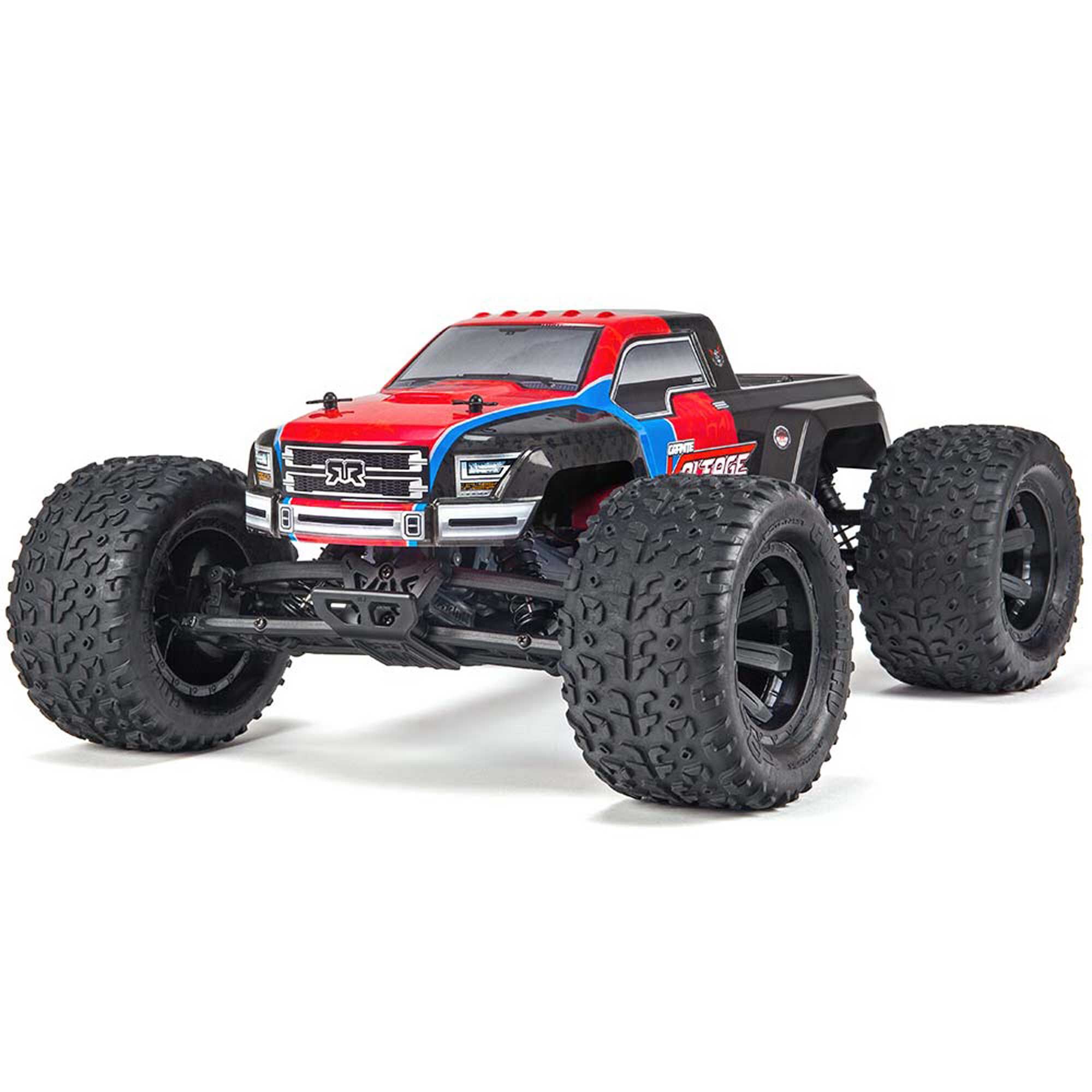 1 10 GRANITE VOLTAGE 2WD RTR Brushed Monster Truck Battery Charger Included Red Black ARRMA