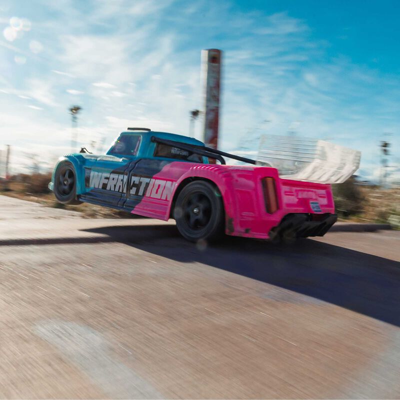 [���ܼ�] ARA4315V4T3 [ARRMA] 1/8 INFRACTION 223S DSC 4X4 RTR Brushless All-Road Street Bash , Teal/Pink