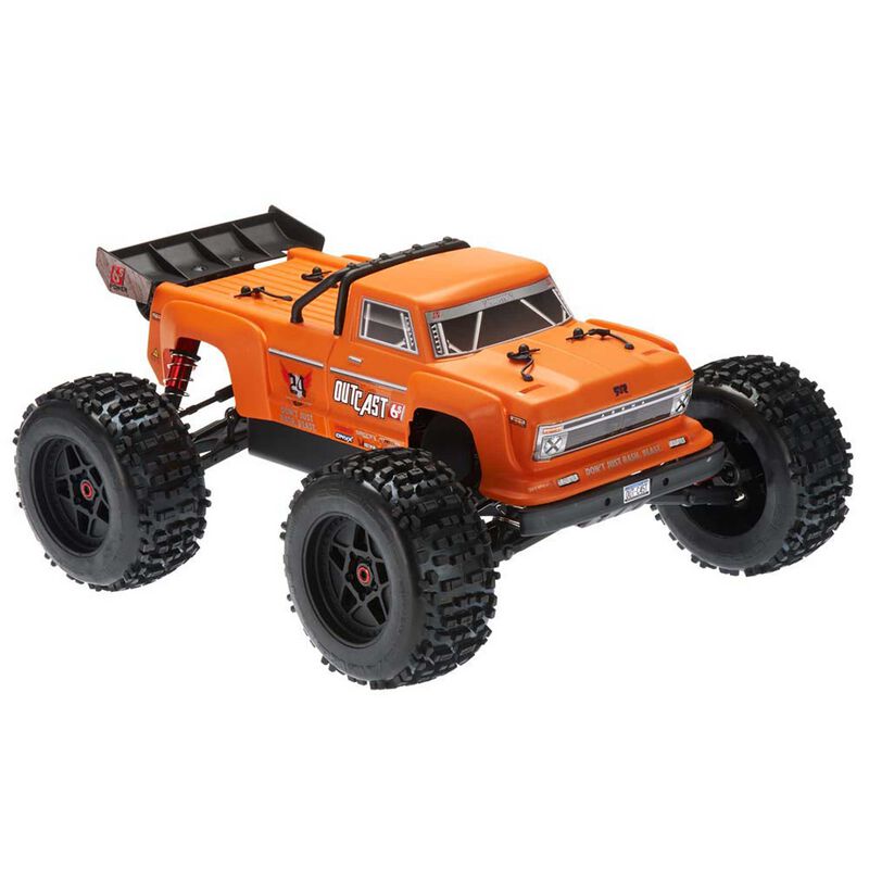 AR106033 1/8 OUTCAST 6S 4X4 RTR Brushless Stunt Truck, Orange