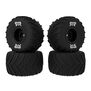 dBoots Chevron Mounted Tire Set Glued, Black (2 Pairs): GROM