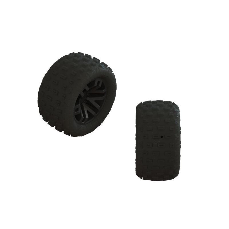 dBoots 'FORTRESS' Tire Set Glued (Black) (2 Pairs)