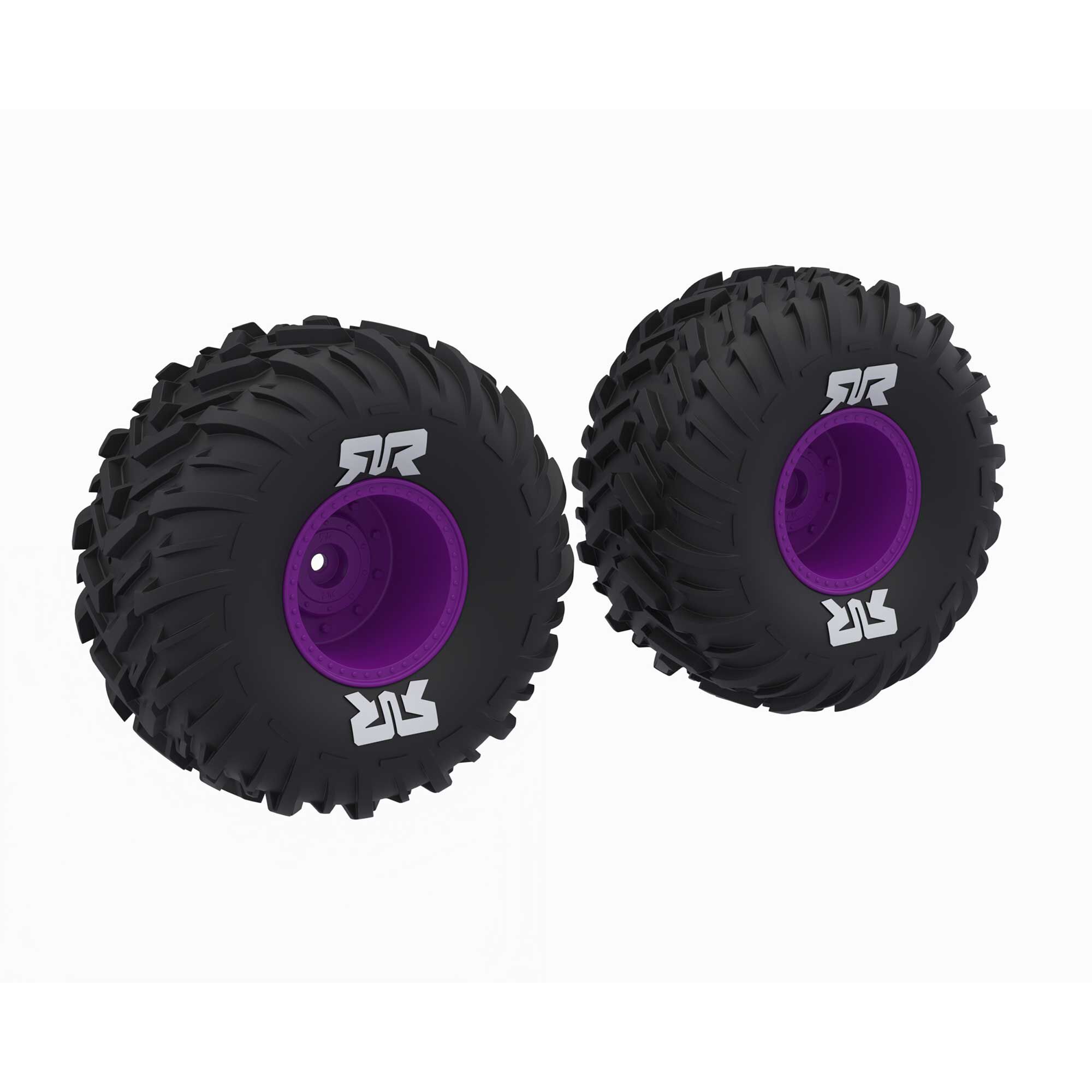 ビーバー５５ dBoots Cut Chevron MT Tire Set Glued, Purple | ARRMA