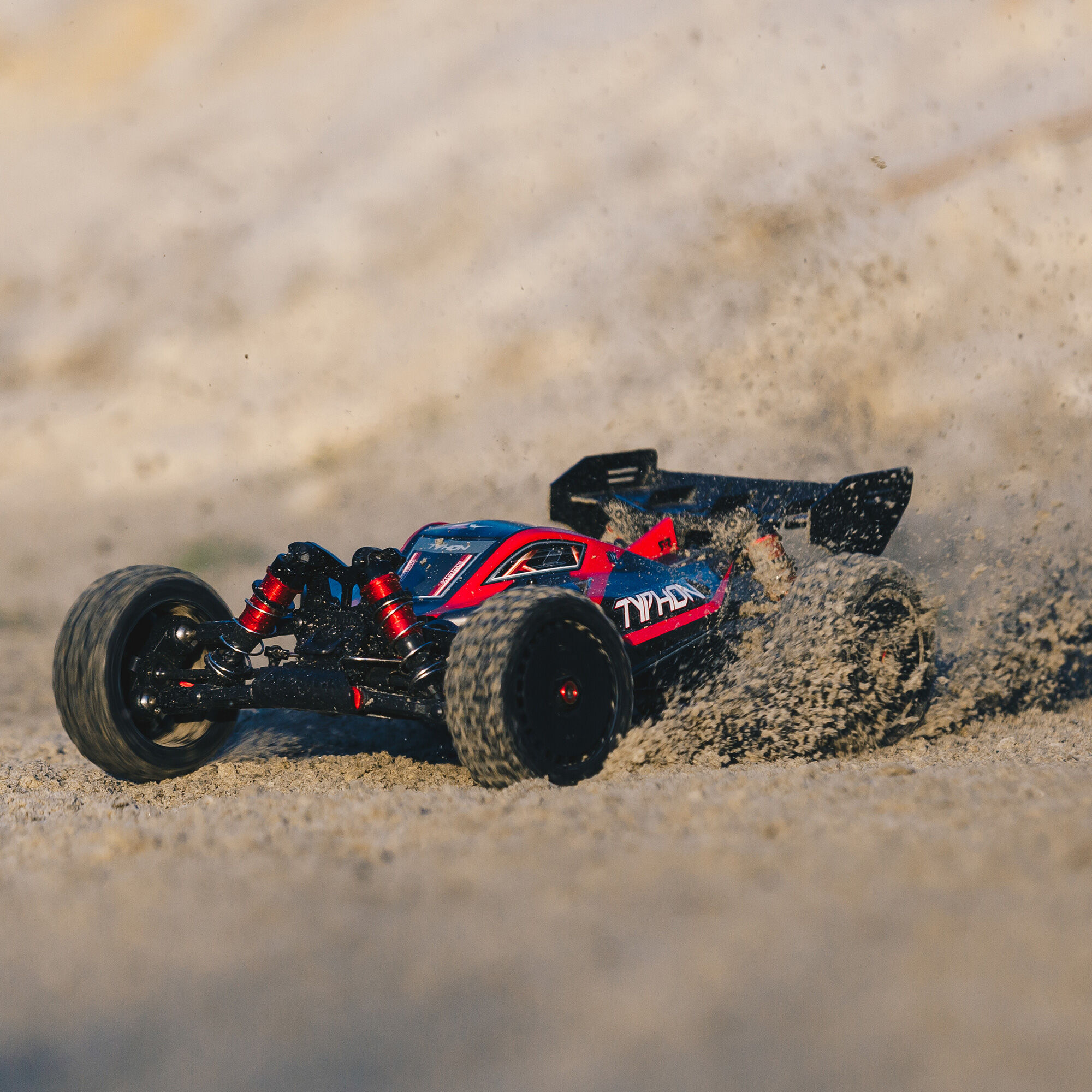 1 8 TYPHON 6S BLX 4WD Brushless Buggy with Spektrum RTR Red Grey