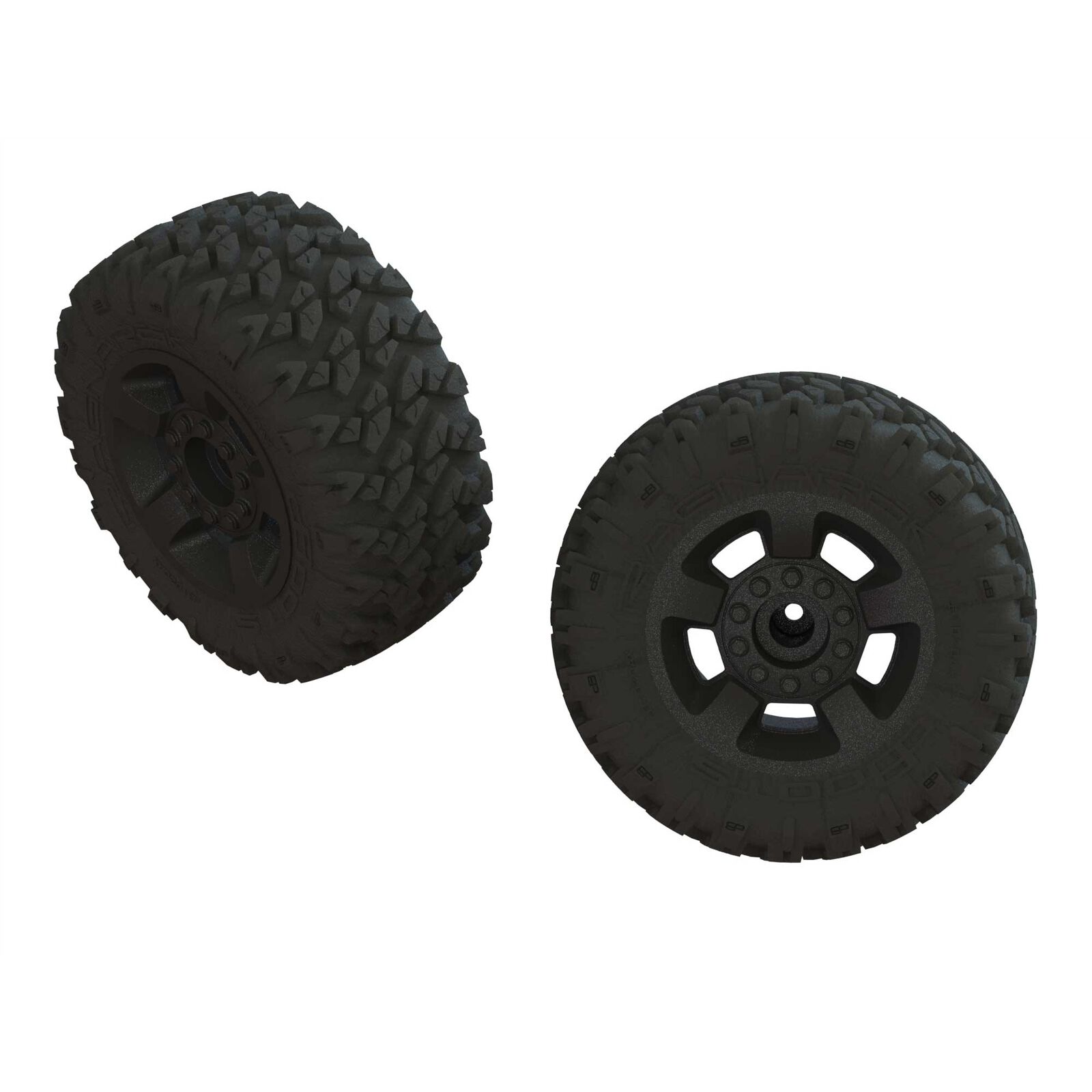 1/8 dBoots RAGNAROK MT Front/Rear 2.8 Pre-Mounted Tires, 14mm Hex, Black (2)