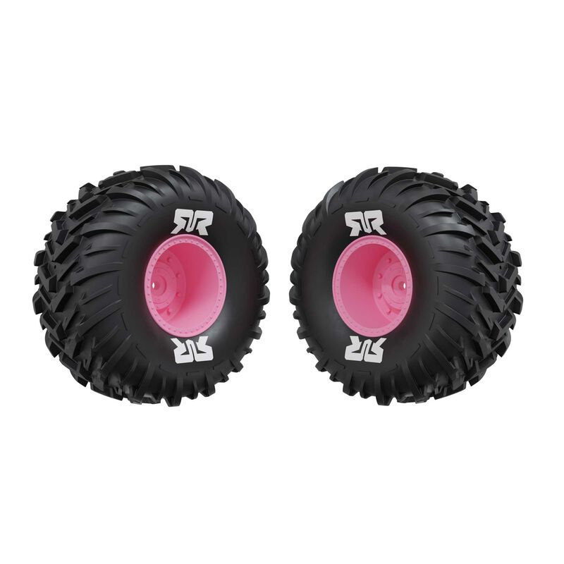 dBoots Cut Chevron MT Tire Set Glued, Pink