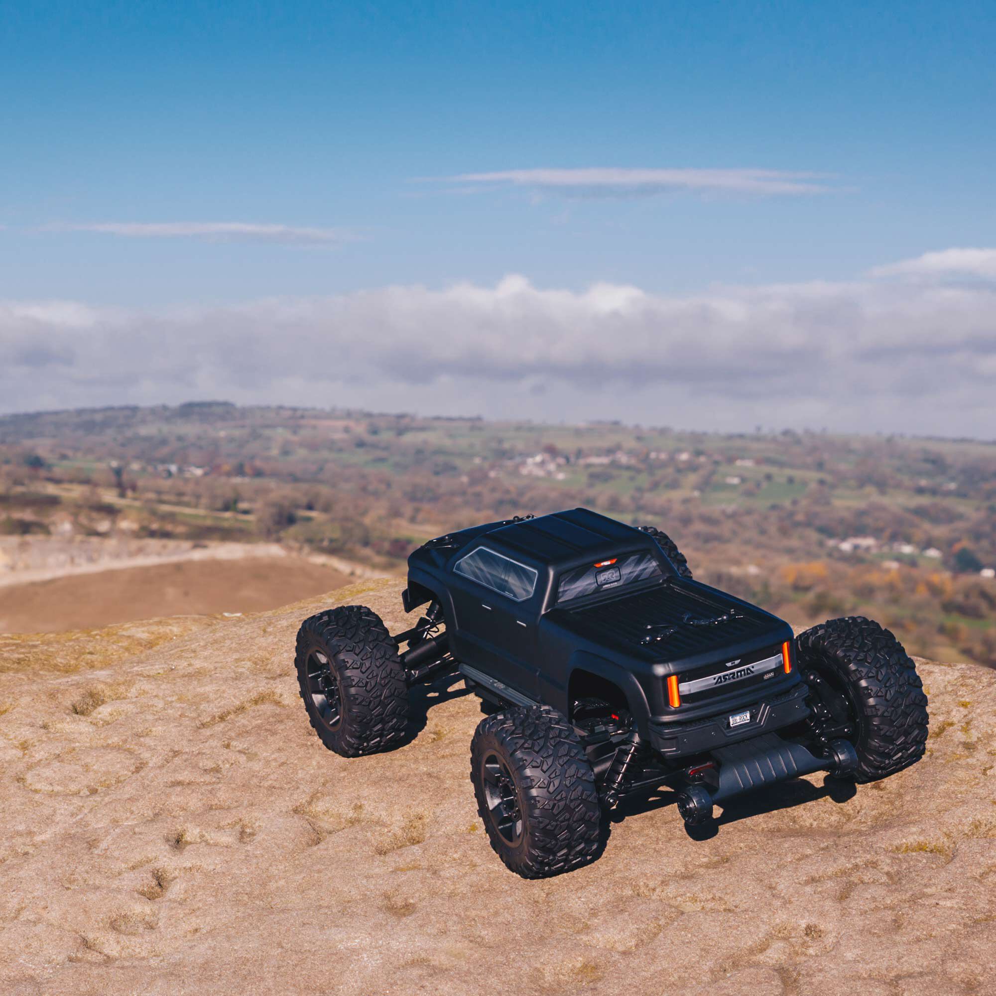 1/10 BIG ROCK 4X4 V3 3S BLX Brushless Monster Truck RTR, Black | ARRMA