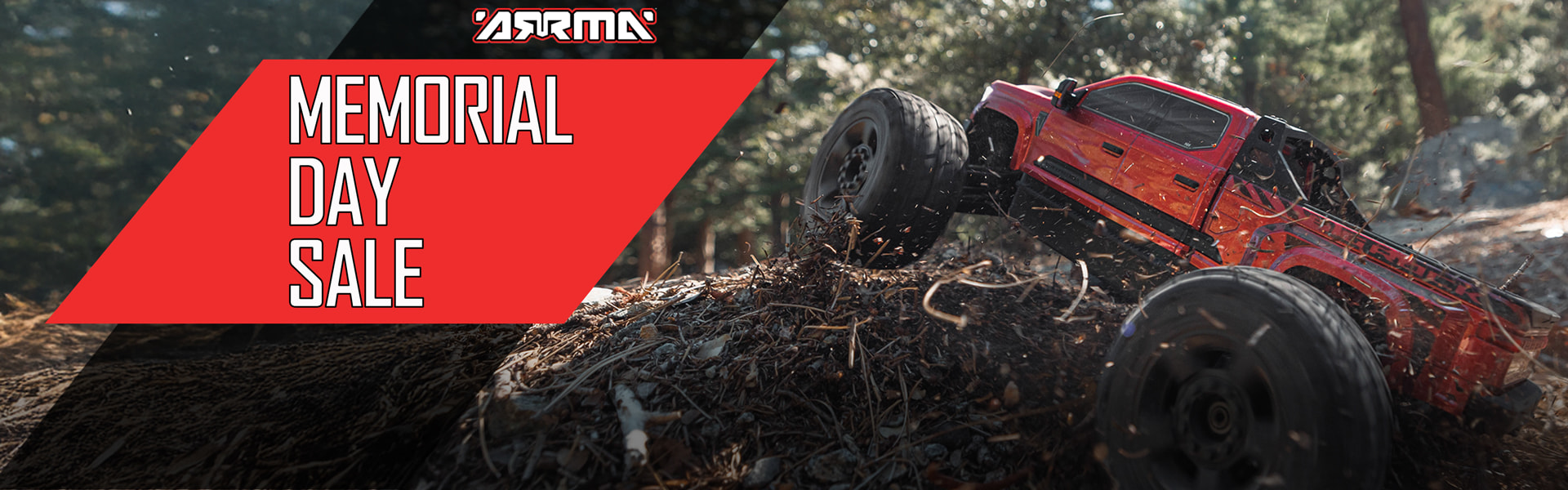Action Shot of the ARRMA BIG ROCK 6S 4X4 RTR Brushless Monster Truck Memorial Day Sale 2025