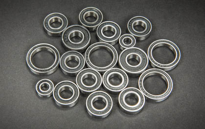 RUBBER SHIELDED BEARINGS THROUGHOUT