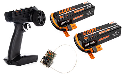 SPEKTRUM DX3 2.4GHz TRANSMITTER AND SR6200 AVC RECEIVER AND 14.8V 6800mAh 4S 120C Smart G2 Pro Basher LiPo Battery: IC5 for the Arrma Limitless 120 4X4 RTR RC Car