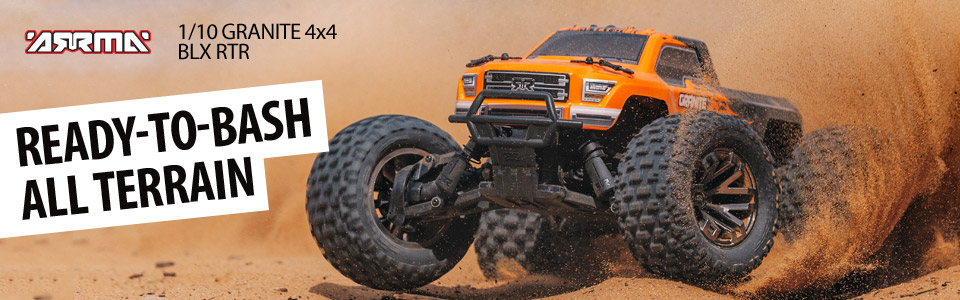 ARRMA 1/10 Granite 4x4 BLX Monster Truck RTR, Orange/Black